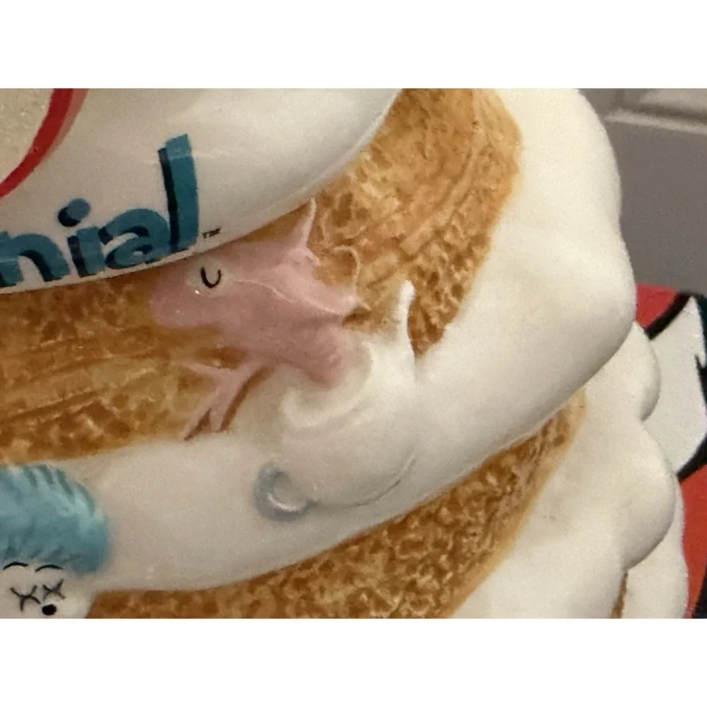 Vandor Dr Seuss 100th  Seussentennial Cat In Hat Cookie Jar‎ Birthday Cake Flaws